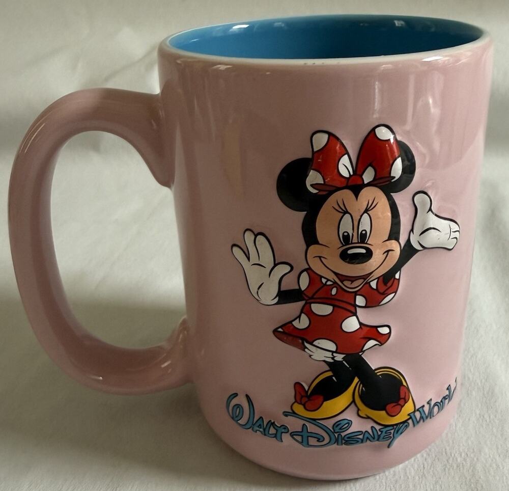 Disneyland Resort Disney Theme Parks 3D Pink Minnie Mouse Coffee Tea Cup Mug